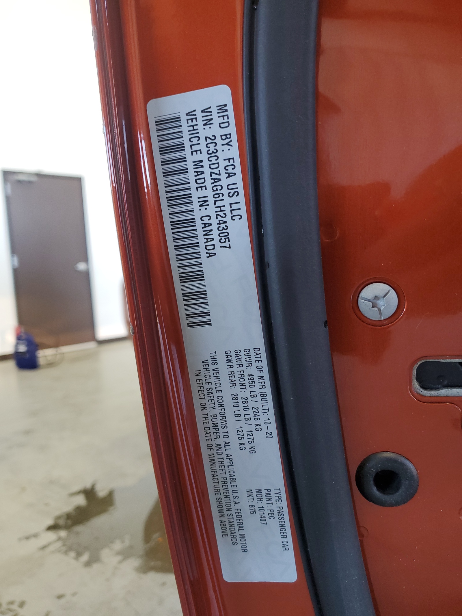 2C3CDZAG6LH243057 2020 Dodge Challenger Sxt