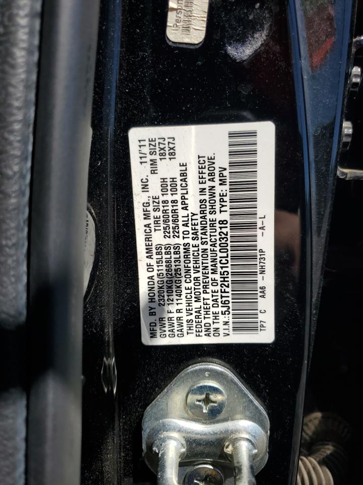 2012 Honda Crosstour Exl VIN: 5J6TF2H51CL003218 Lot: 62239234