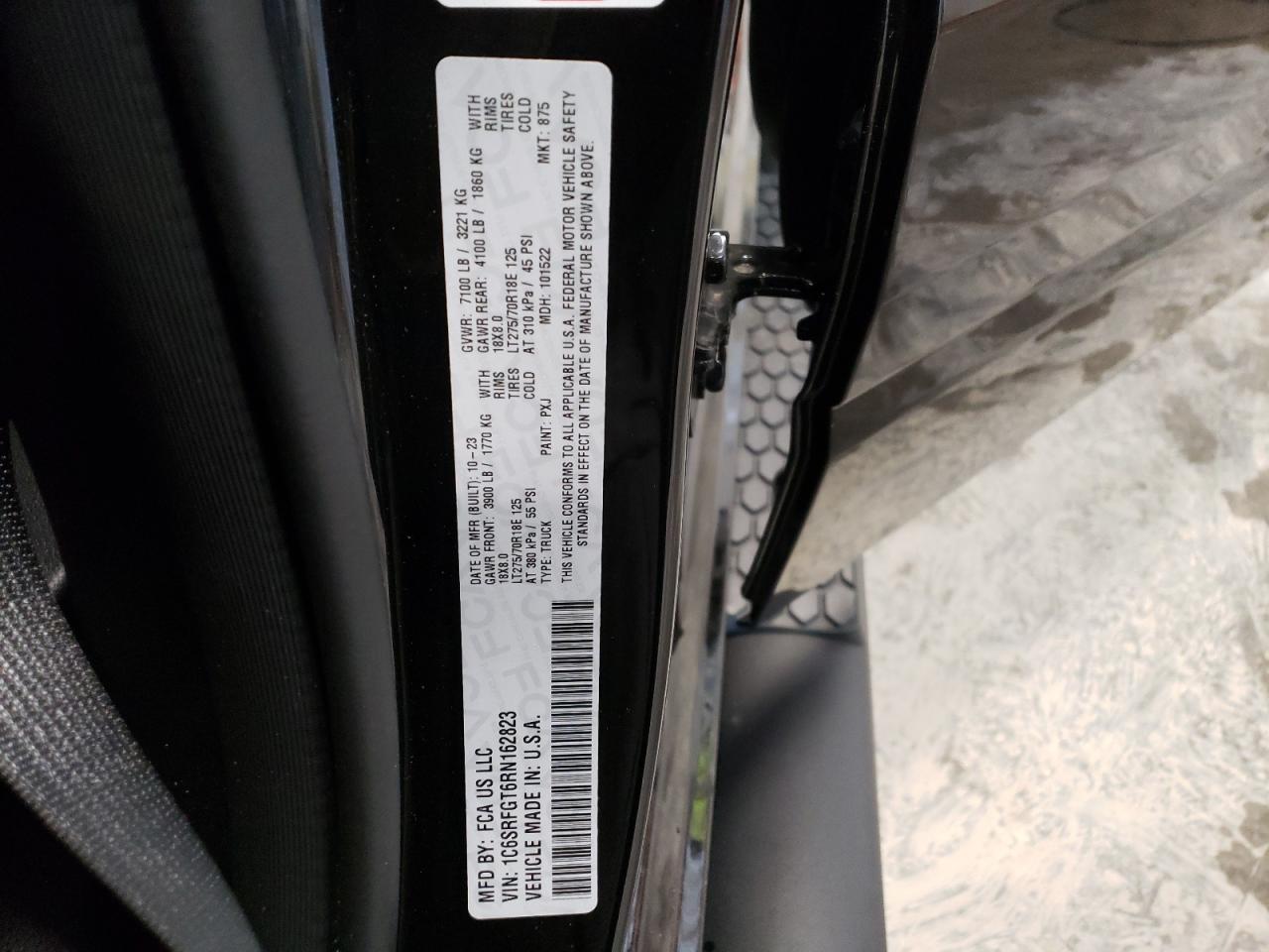 2024 Ram 1500 Tradesman VIN: 1C6SRFGT6RN162823 Lot: 64894244