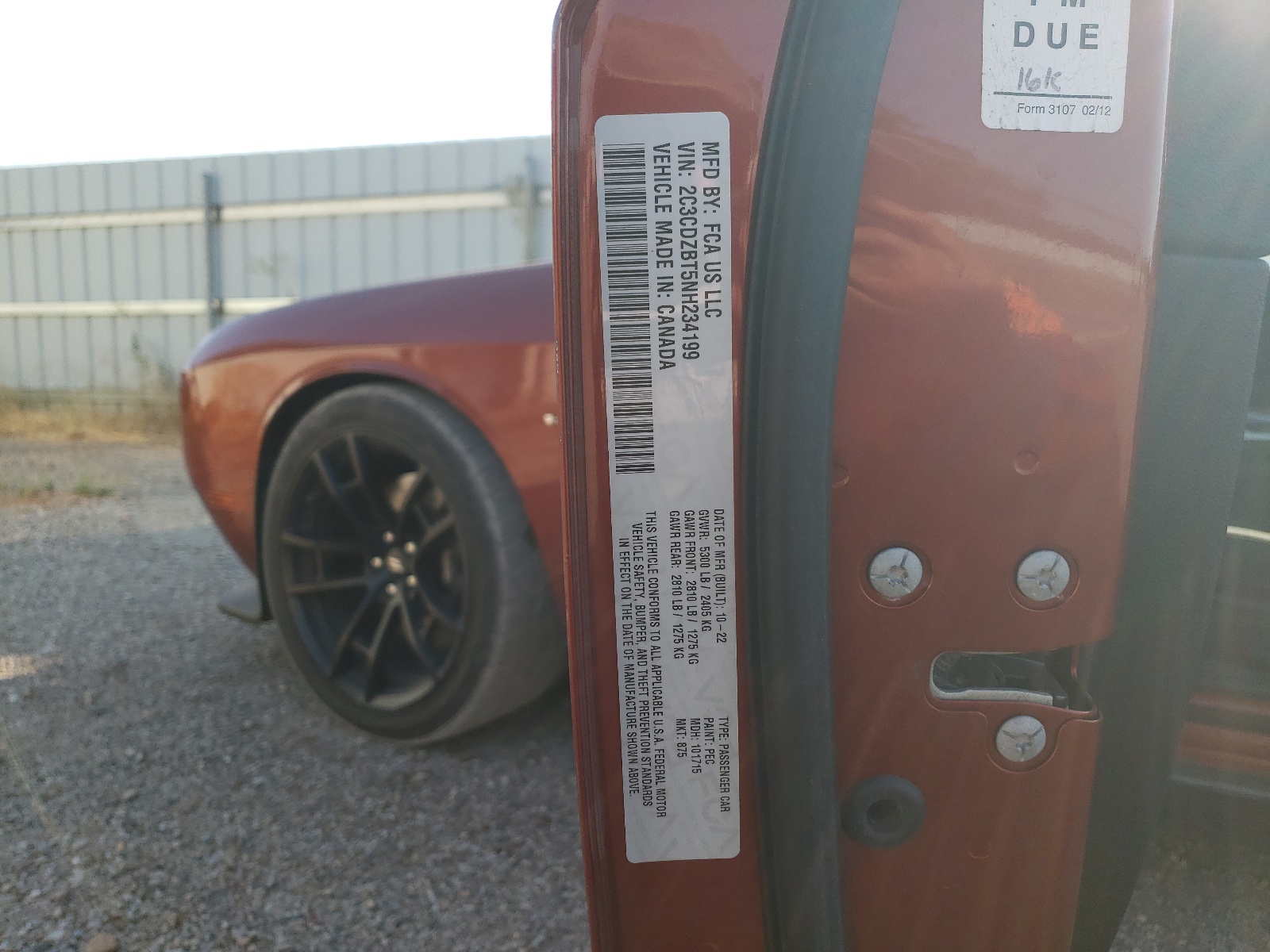 2C3CDZBT5NH234199 2022 Dodge Challenger R/T