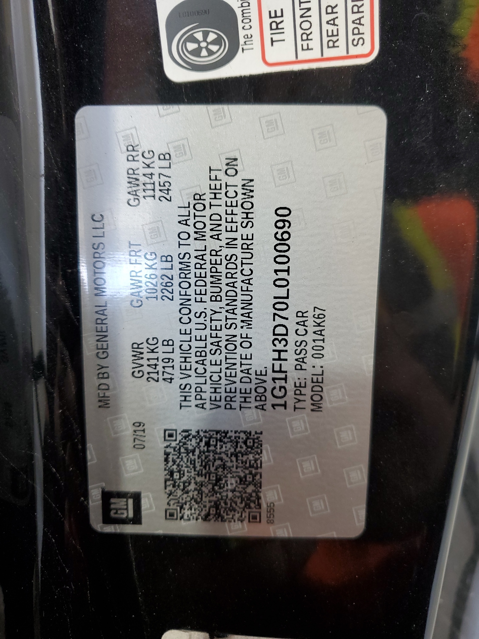 1G1FH3D70L0100690 2020 Chevrolet Camaro Ss
