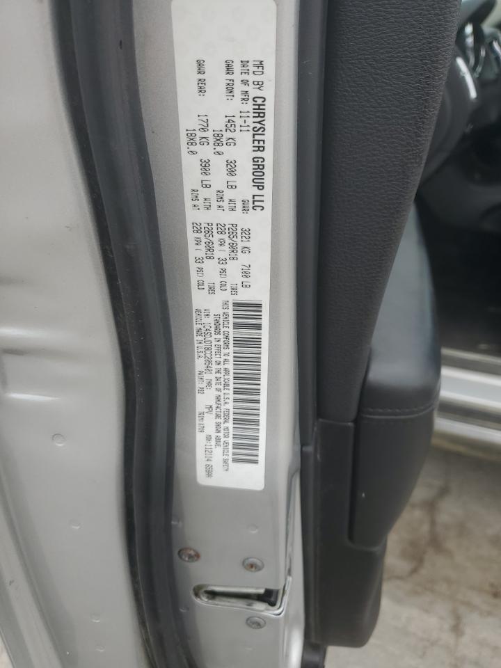 2012 Dodge Durango Crew VIN: 1C4SDJDT8CC205401 Lot: 62105364