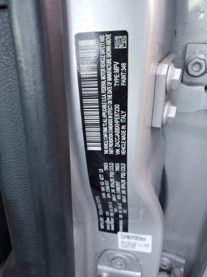 2017 Jeep Renegade Latitude VIN: ZACCJABBXHPE87230 Lot: 61056374