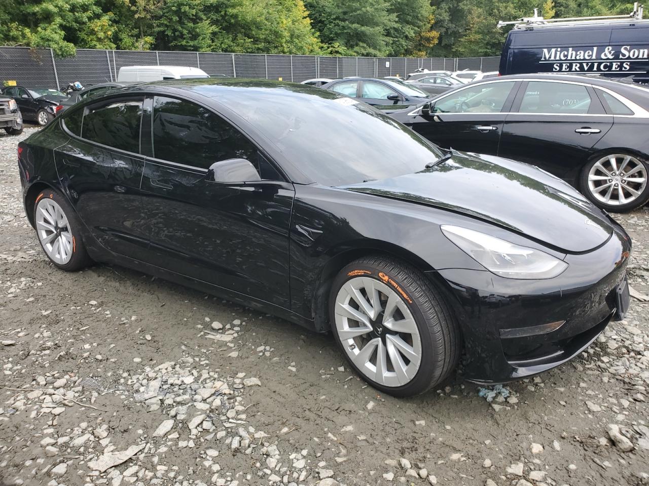 VIN 5YJ3E1EA3NF186762 2022 TESLA MODEL 3 no.4