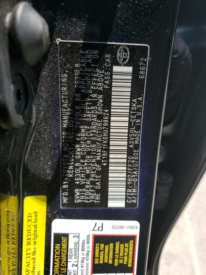 4T1BF1FK6HU798624 2017 Toyota Camry Le