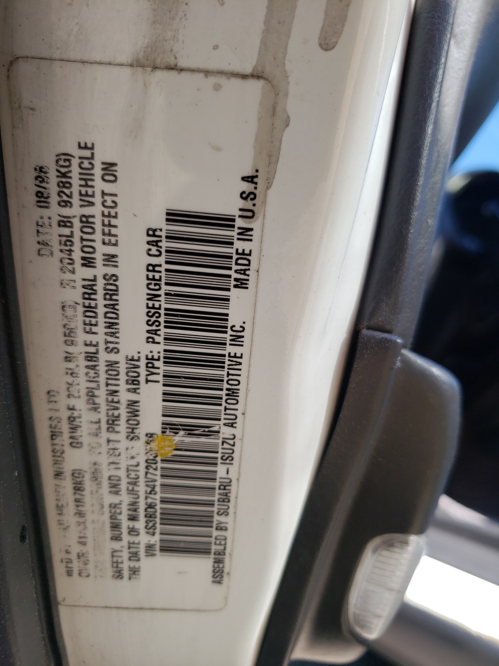 4S3BD6754V7203568 1997 Subaru Legacy Gt