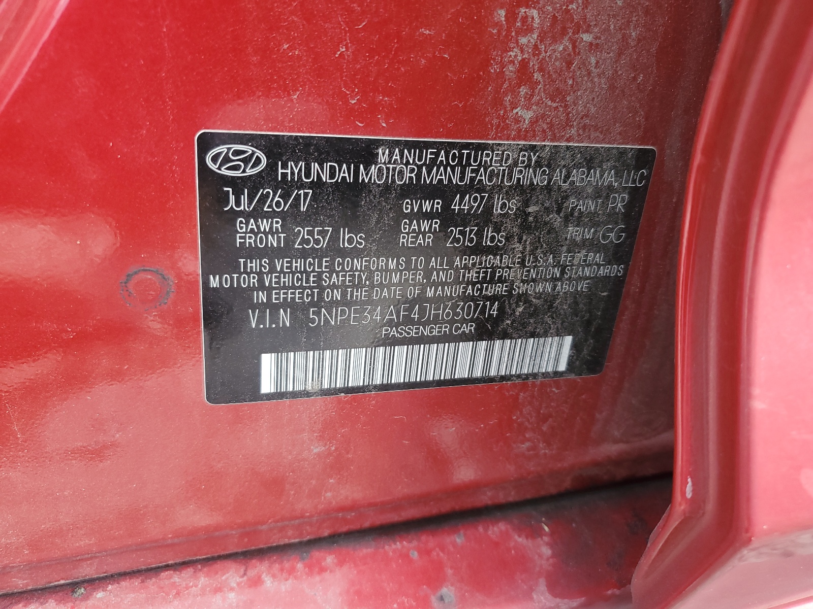 5NPE34AF4JH630714 2018 Hyundai Sonata Sport