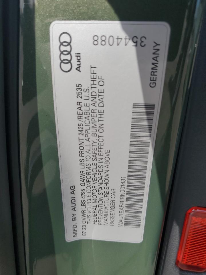 WAUBBAF48RN001431 2024 Audi A4 Premium Plus 40