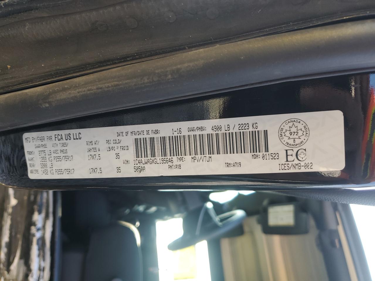 2016 Jeep Wrangler Sport VIN: 1C4AJWAGXGL195646 Lot: 63183254