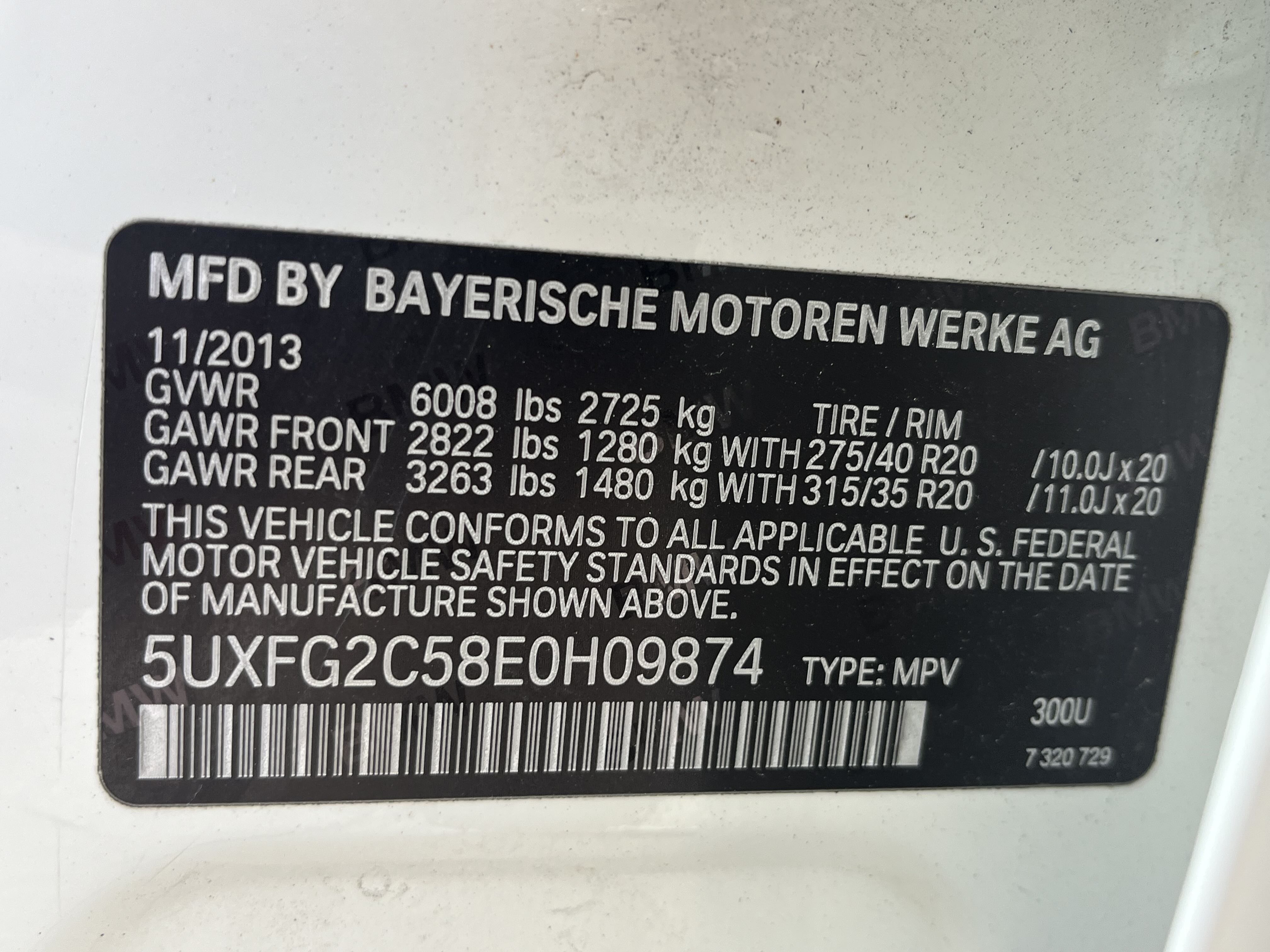 2014 BMW X6 xDrive35I vin: 5UXFG2C58E0H09874