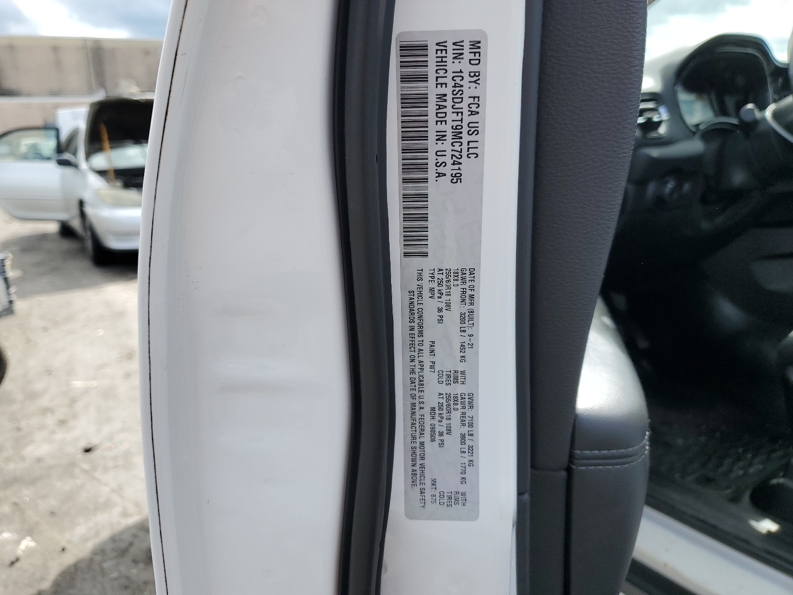 1C4SDJFT9MC724195 2021 Dodge Durango Pursuit