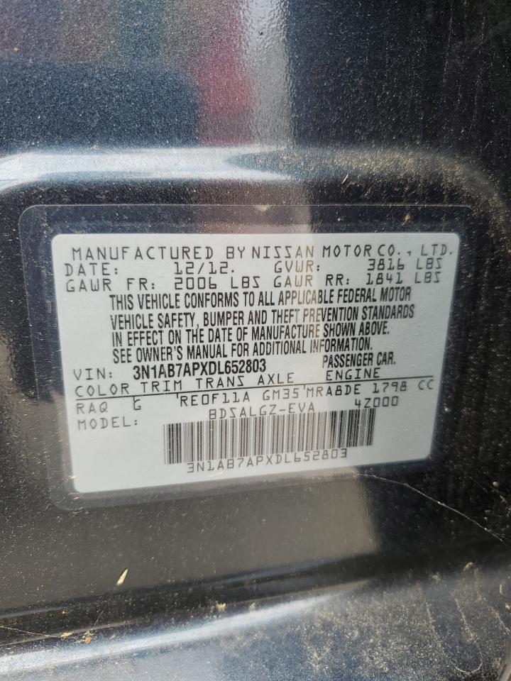 3N1AB7APXDL652803 2013 Nissan Sentra S