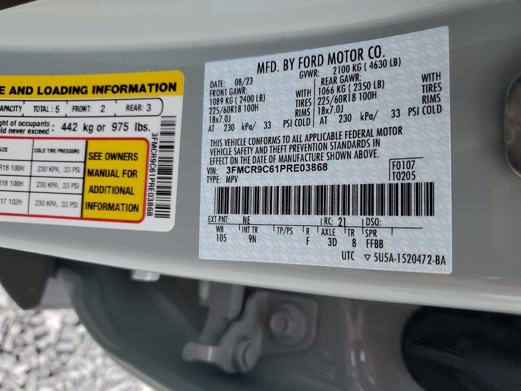 3FMCR9C61PRE03868 2023 Ford Bronco Sport Outer Banks