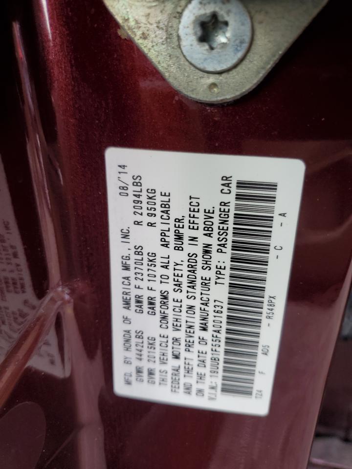 2015 Acura Tlx Tech VIN: 19UUB1F55FA001637 Lot: 62907264