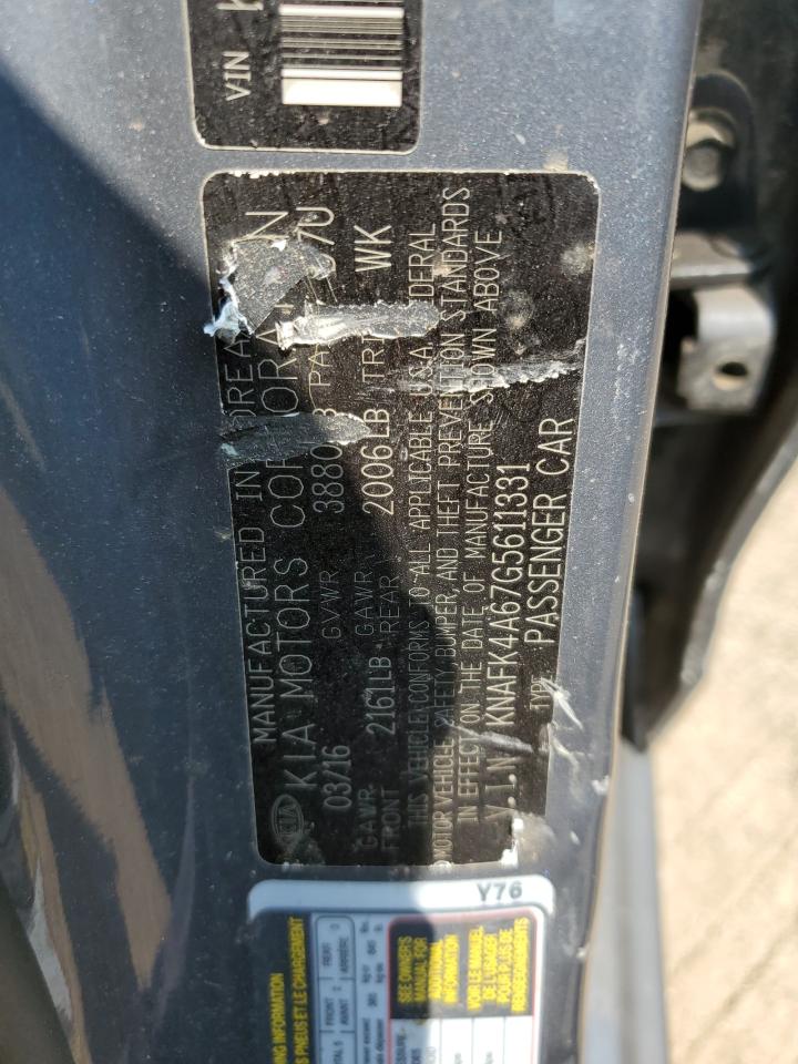 2016 Kia Forte Lx VIN: KNAFK4A67G5611331 Lot: 62302814