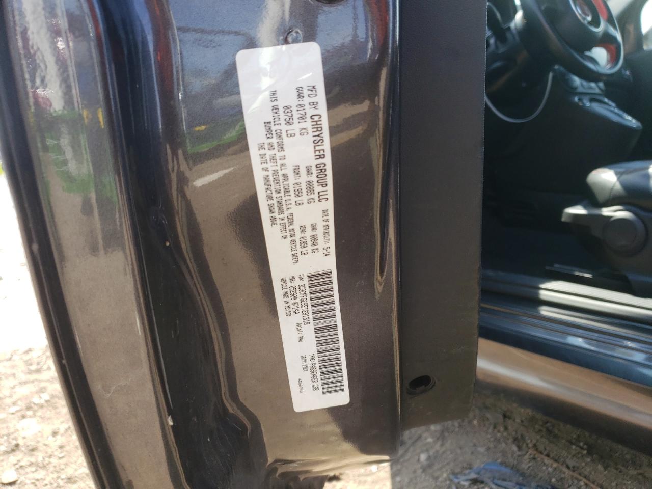 2014 Fiat 500 Electric VIN: 3C3CFFGE5ET291318 Lot: 62405304