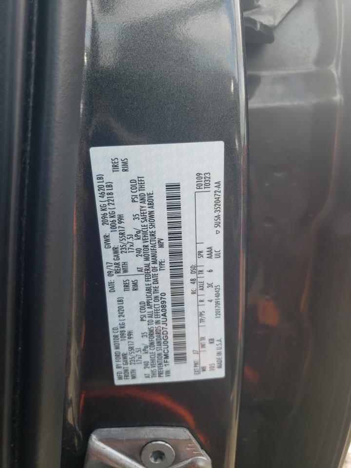 2018 Ford Escape Se VIN: 1FMCU0GD7JUA08970 Lot: 64778524