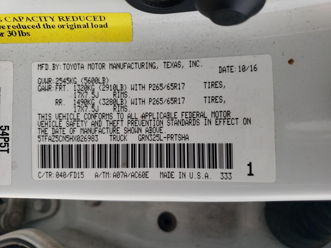 2017 Toyota Tacoma Double Cab VIN: 5TFAZ5CN5HX026983 Lot: 64448634