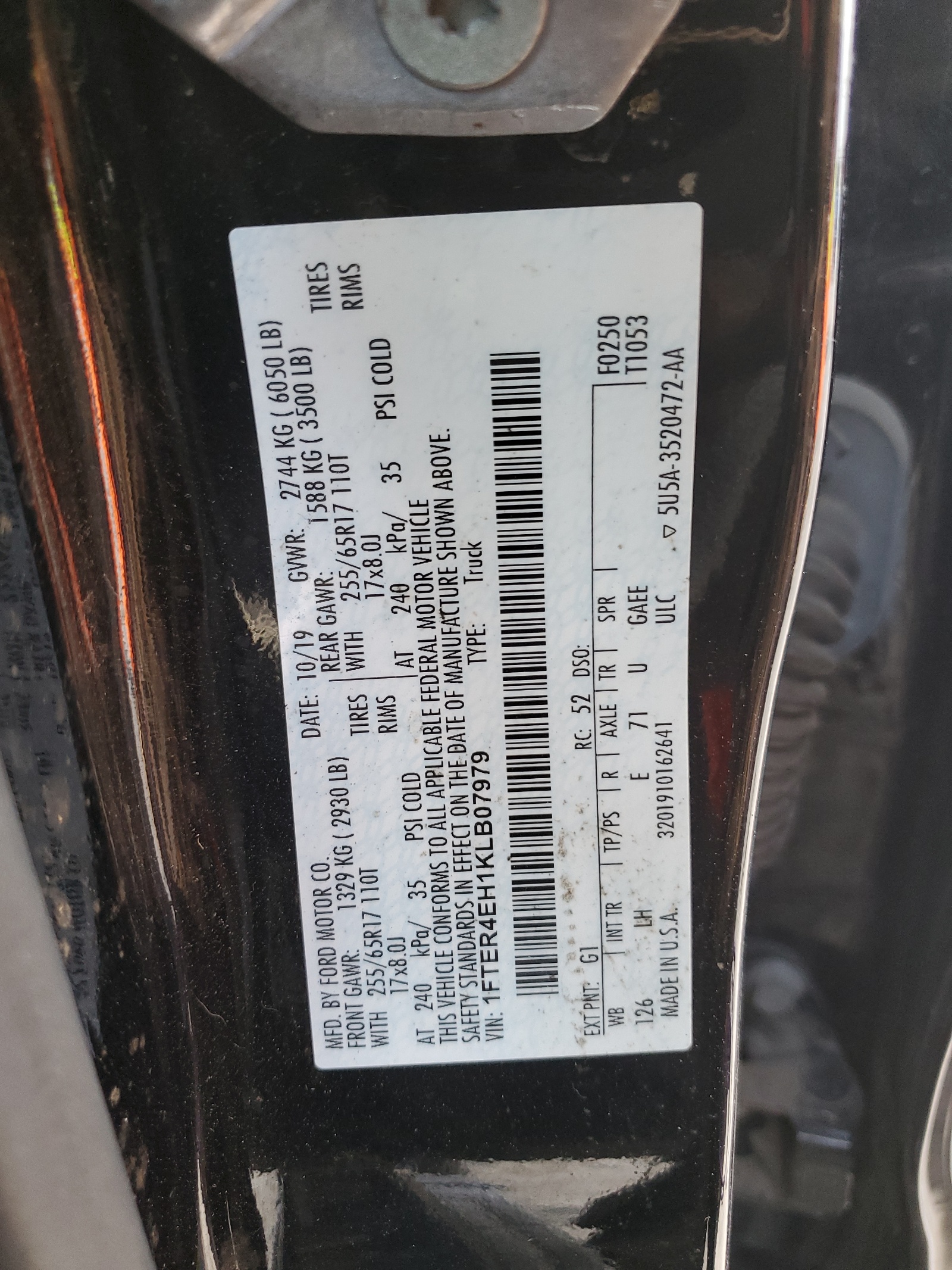 1FTER4EH1KLB07979 2019 Ford Ranger Xl