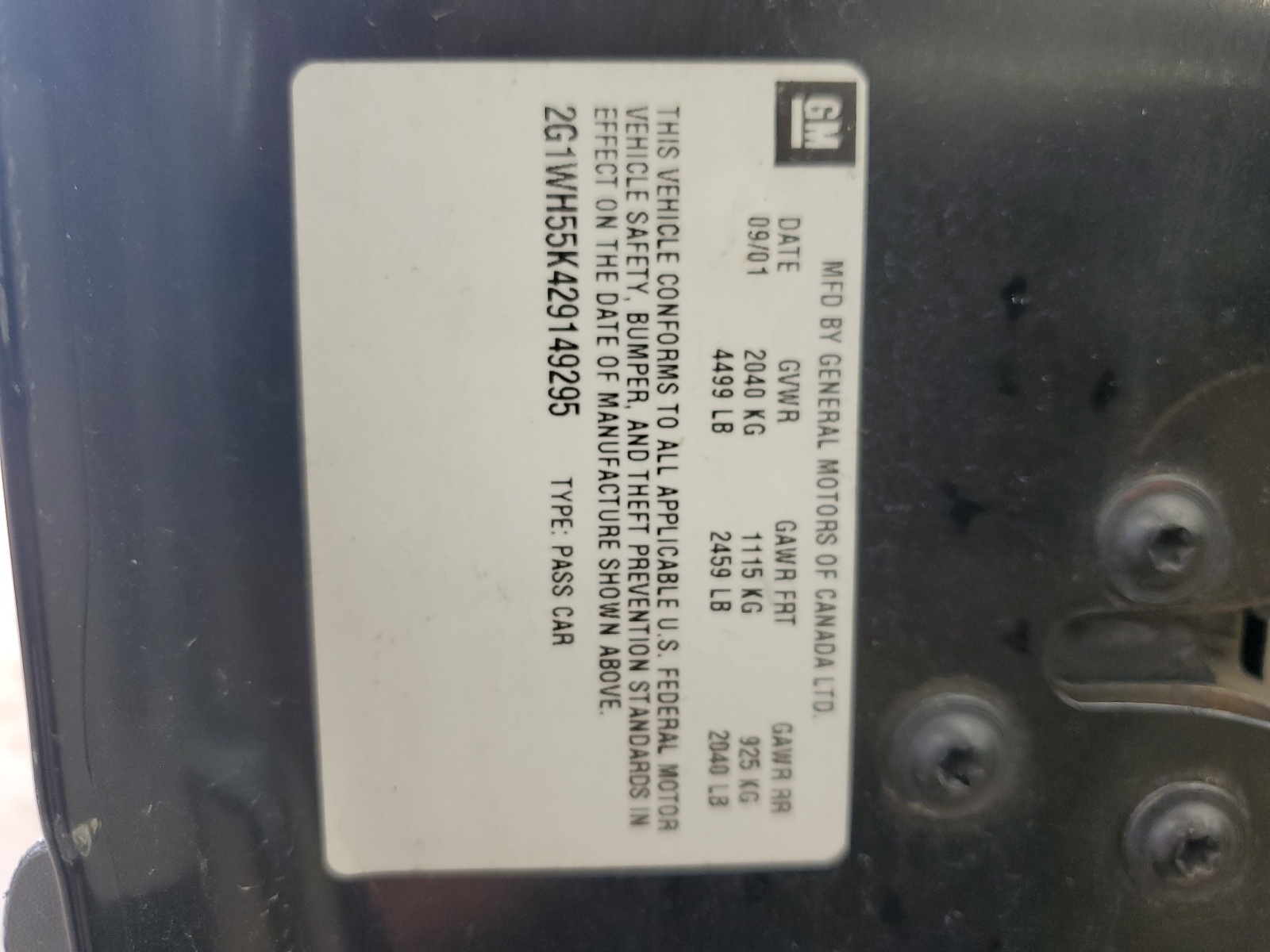 2G1WH55K429149295 2002 Chevrolet Impala Ls