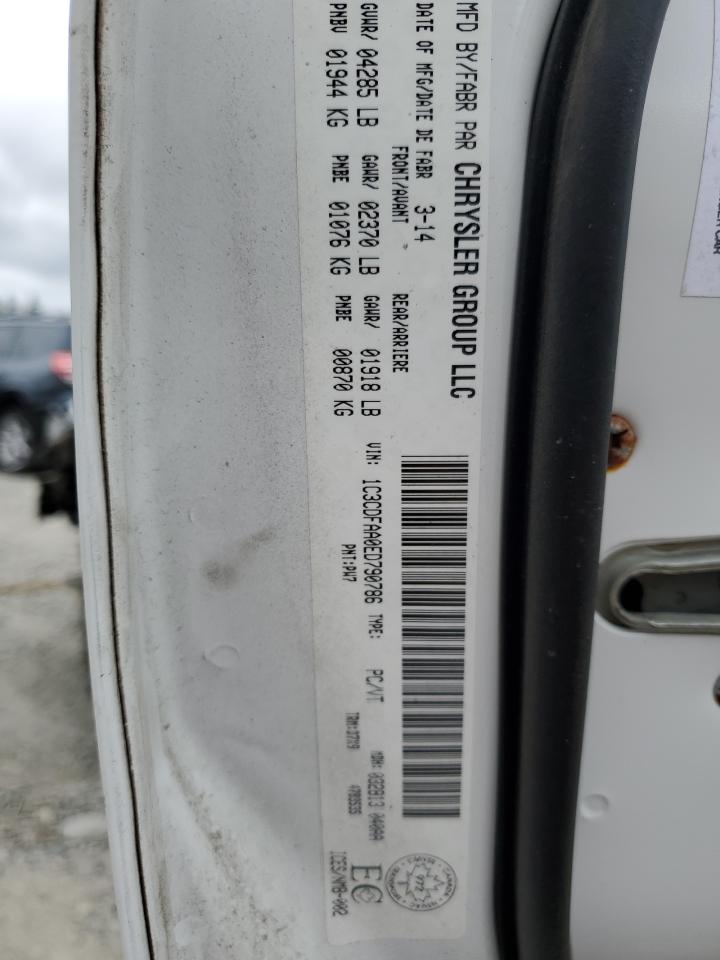 2014 Dodge Dart Se VIN: 1C3CDFAA0ED790786 Lot: 65151094