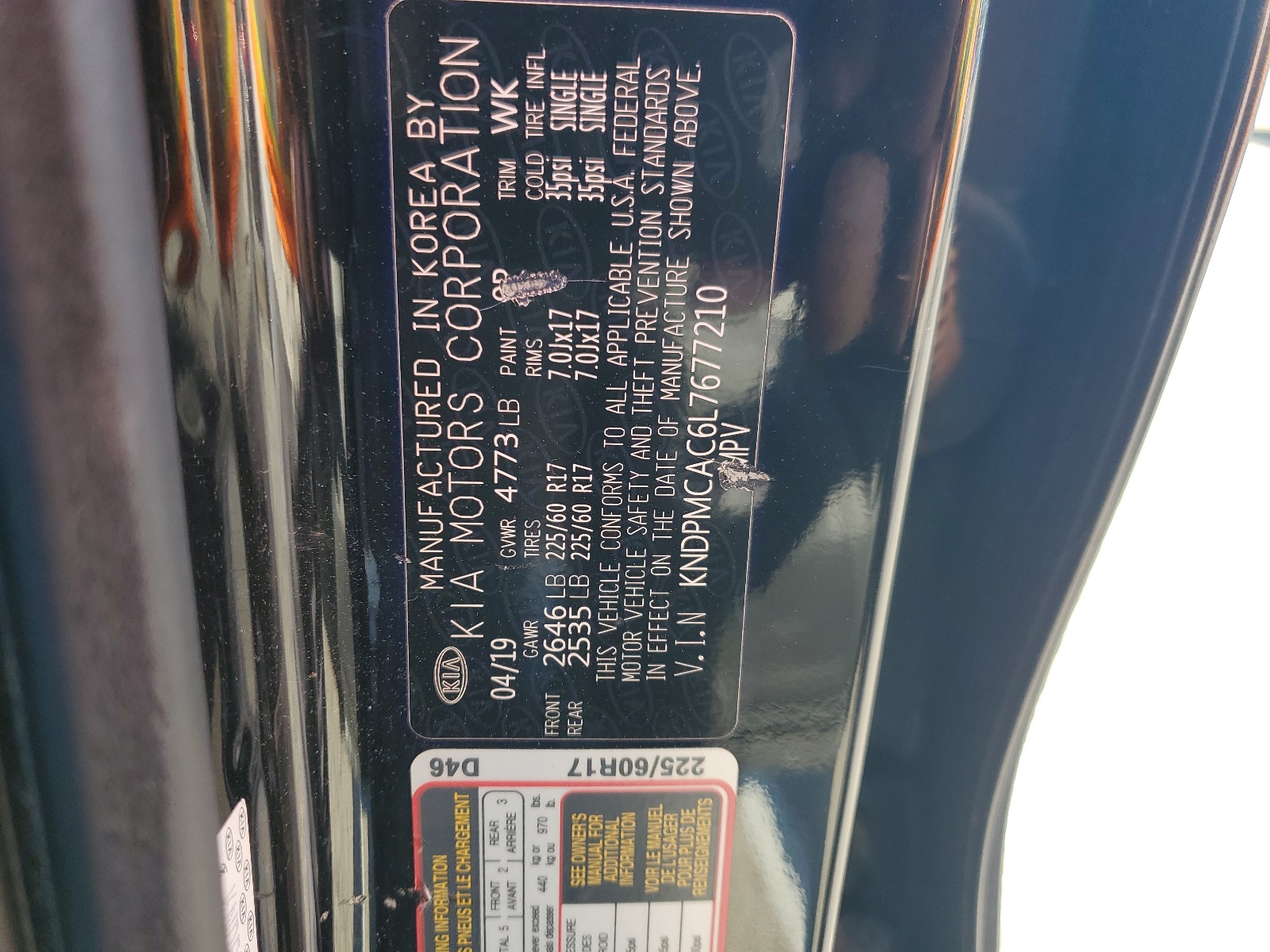 KNDPMCAC6L7677210 2020 Kia Sportage Lx