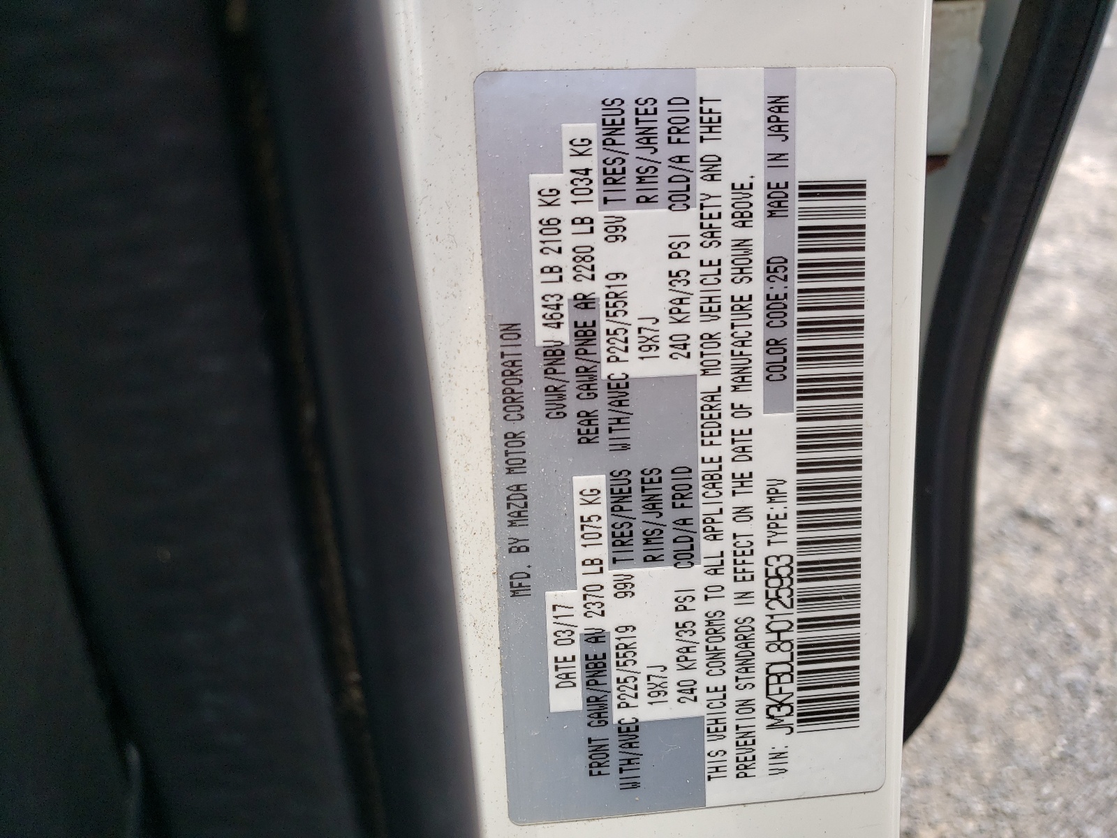 JM3KFBDL8H0125953 2017 Mazda Cx-5 Grand Touring