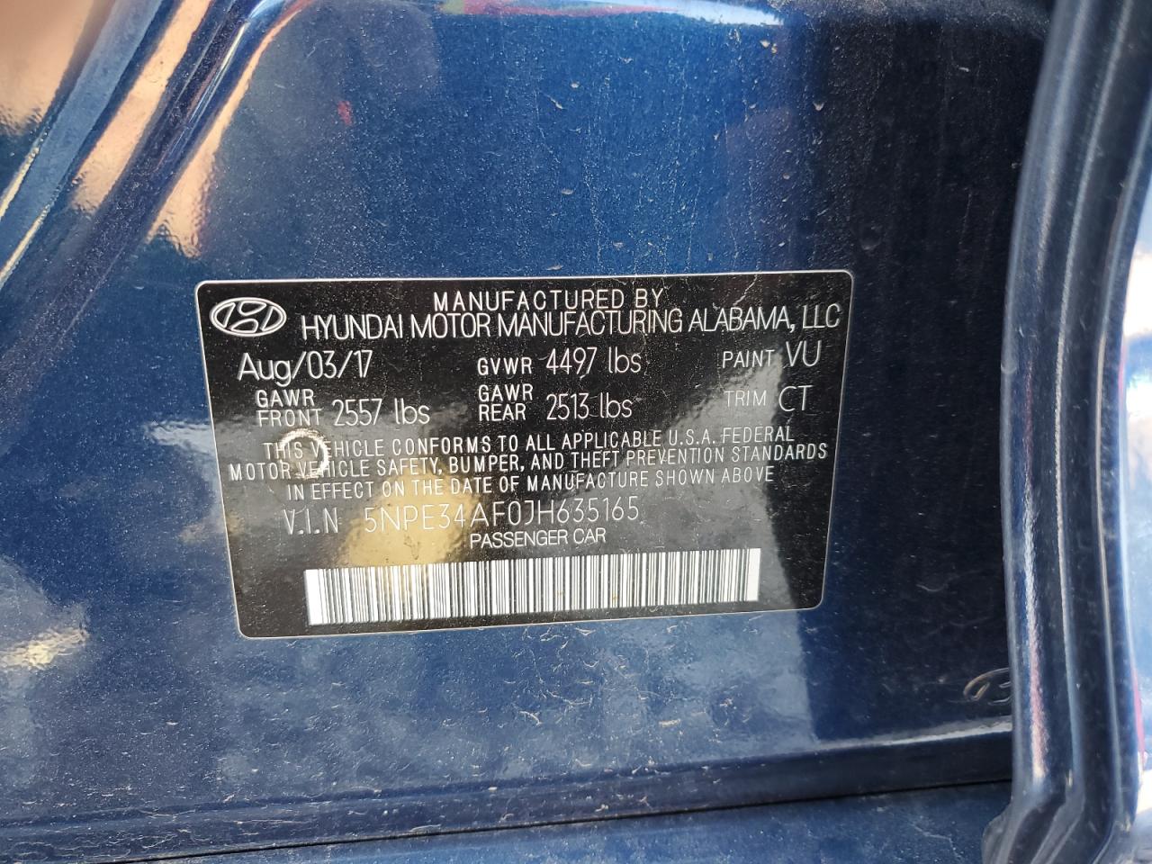 2018 Hyundai Sonata Sport VIN: 5NPE34AF0JH635165 Lot: 61443374