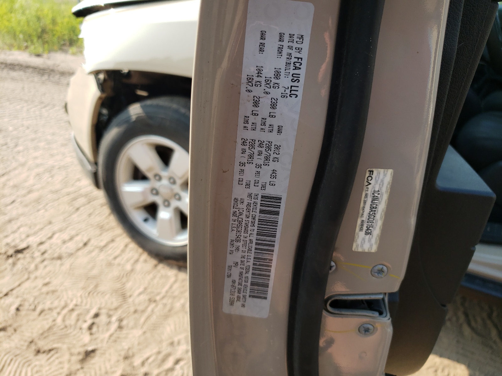 1C4NJCBA5GD815436 2016 Jeep Compass Sport