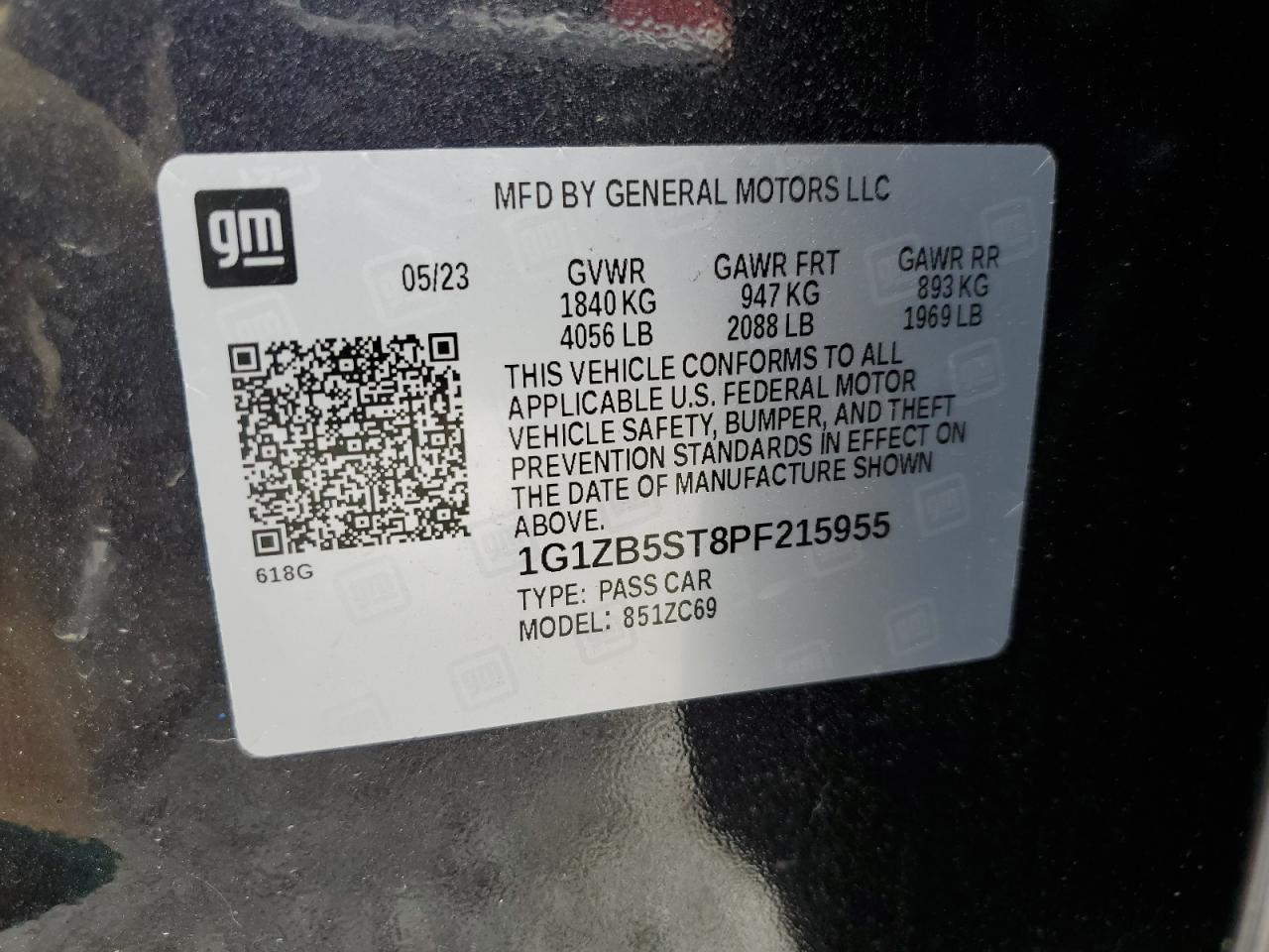 1G1ZB5ST8PF215955 2023 CHEVROLET MALIBU - Image 12