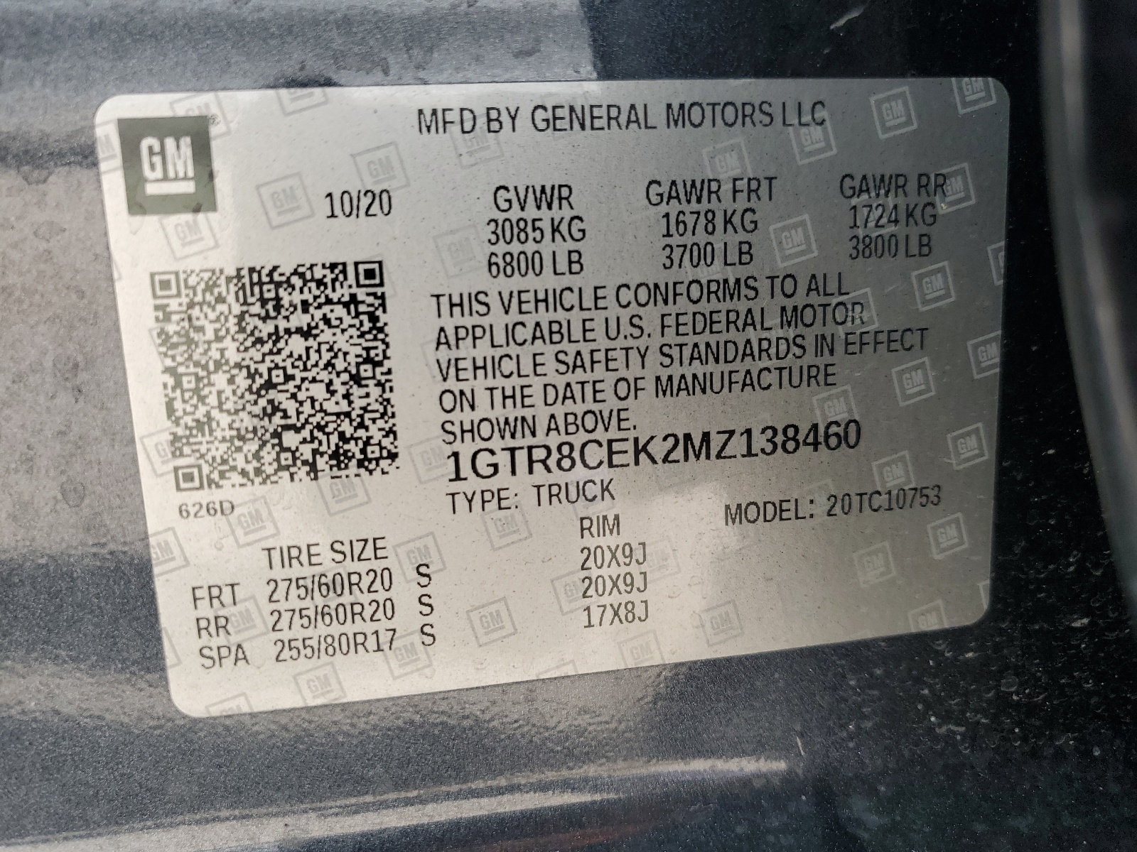 1GTR8CEK2MZ138460 2021 GMC Sierra C1500 Elevation