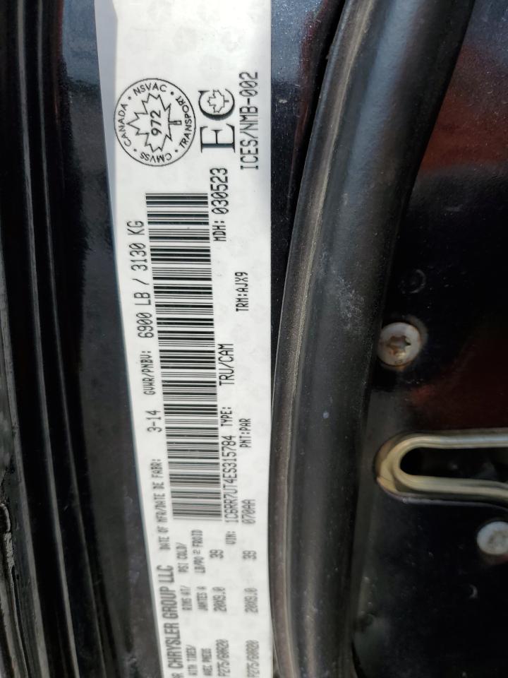 2014 Ram 1500 Sport VIN: 1C6RR7UT4ES315784 Lot: 62703104