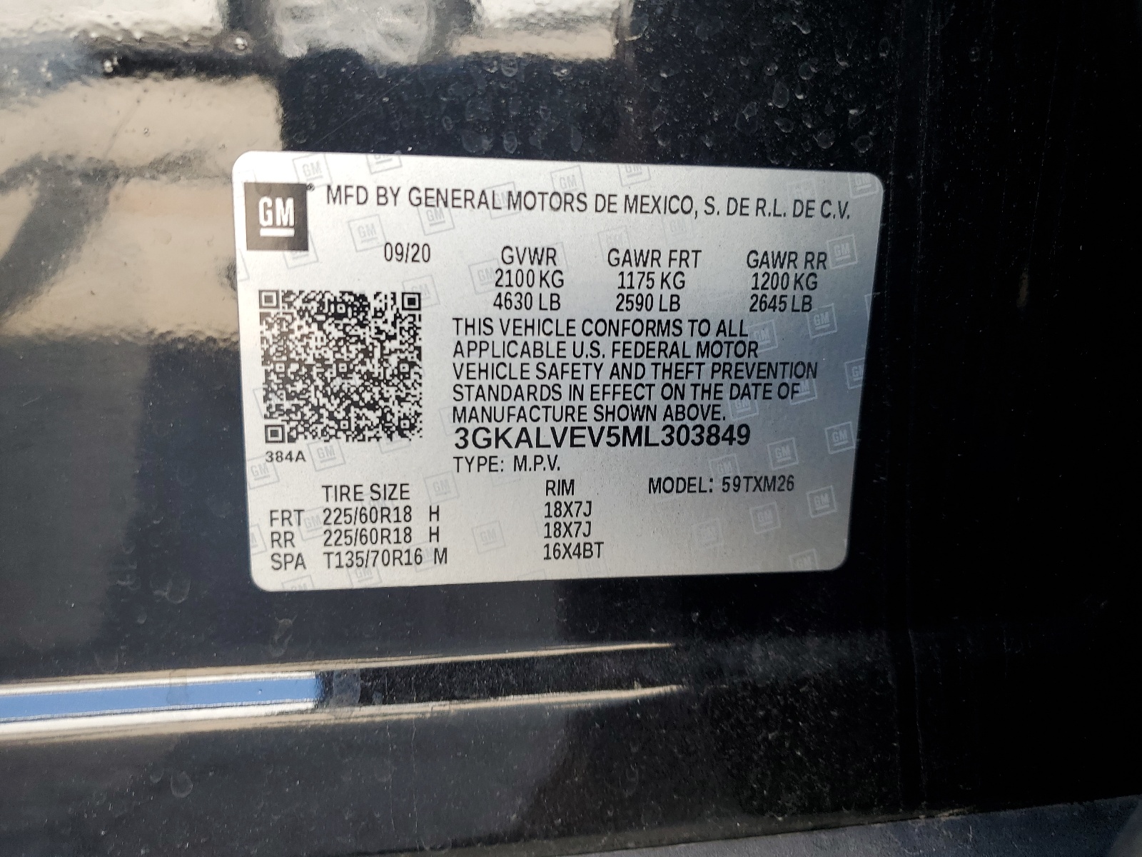 3GKALVEV5ML303849 2021 GMC Terrain Slt