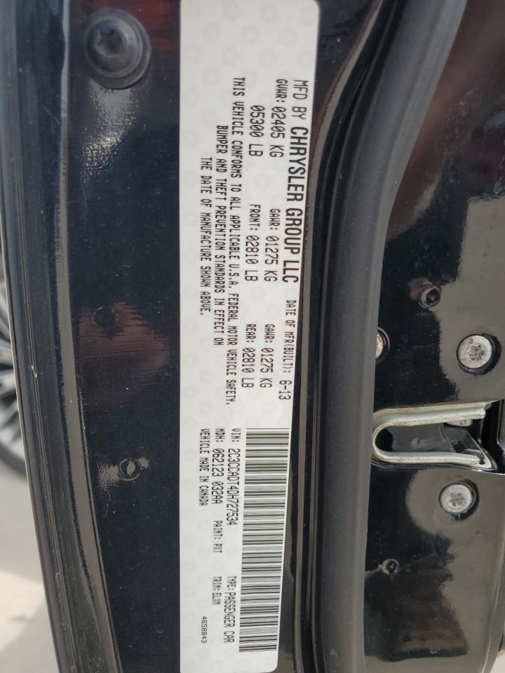 2013 Chrysler 300C Varvatos VIN: 2C3CCADT4DH727534 Lot: 63656634