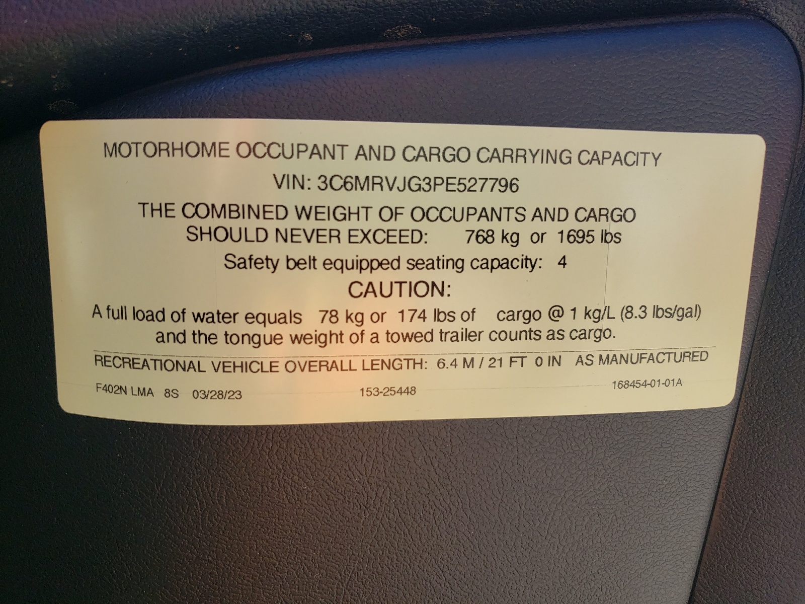 3C6MRVJG3PE527796 2023 Ram Promaster 3500 3500 High