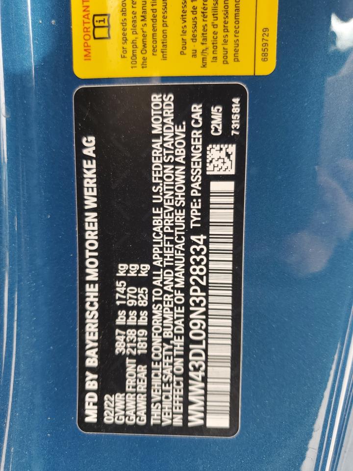 2022 Mini Cooper S VIN: WMW43DL09N3P28334 Lot: 63427334