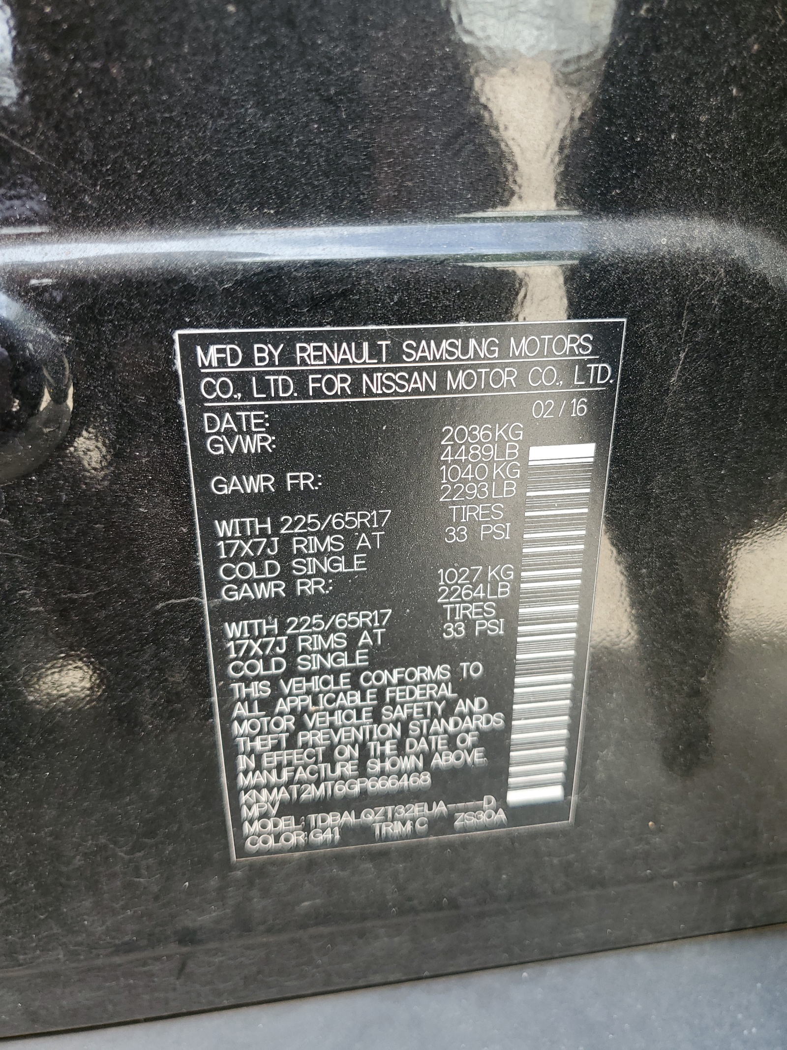 KNMAT2MT6GP666468 2016 Nissan Rogue S