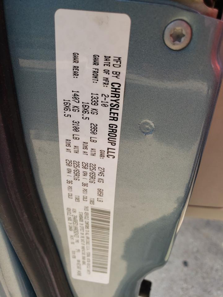 2010 Chrysler Town & Country Touring VIN: 2A4RR5D10AR262423 Lot: 63888684