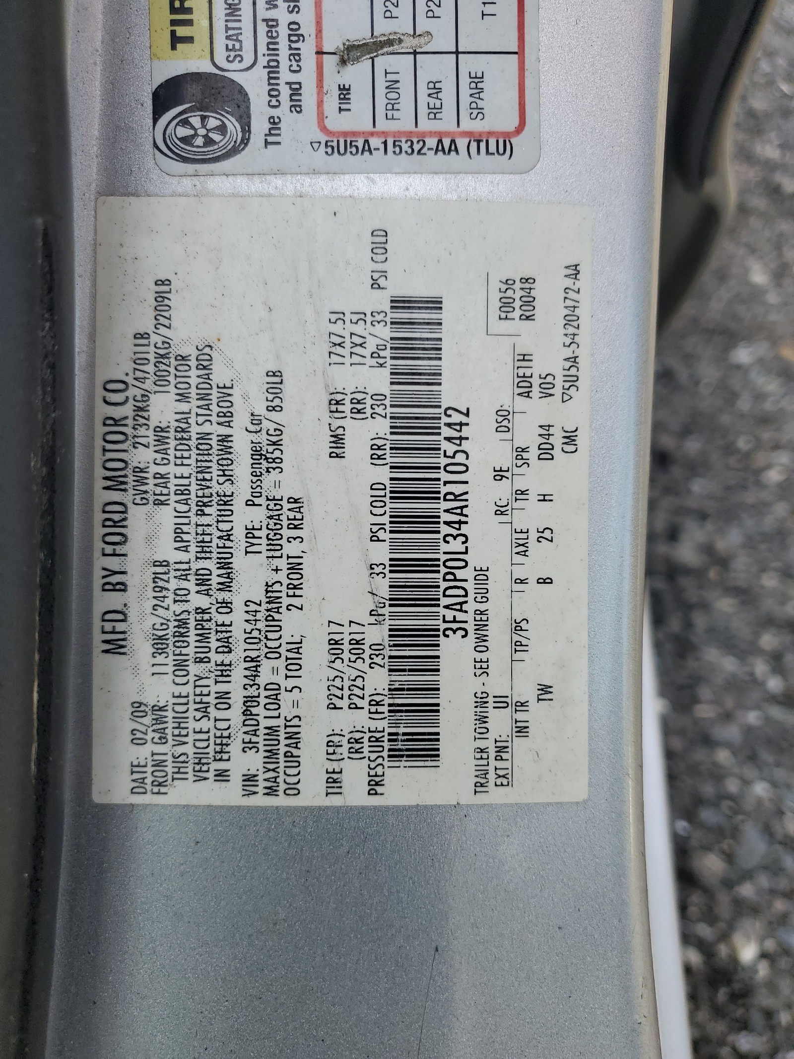 3FADP0L34AR105442 2010 Ford Fusion Hybrid