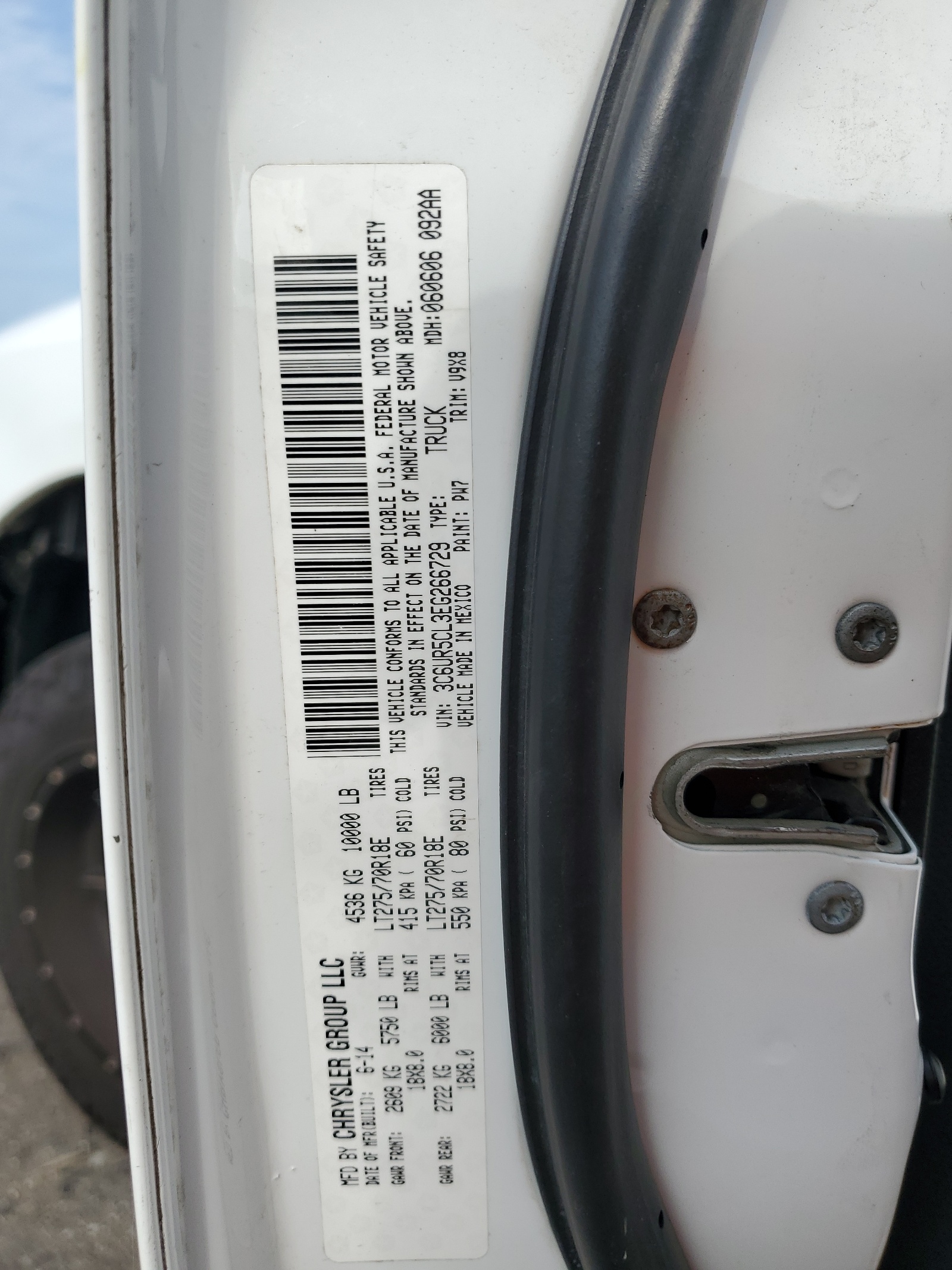 3C6UR5CL3EG266729 2014 Ram 2500 St