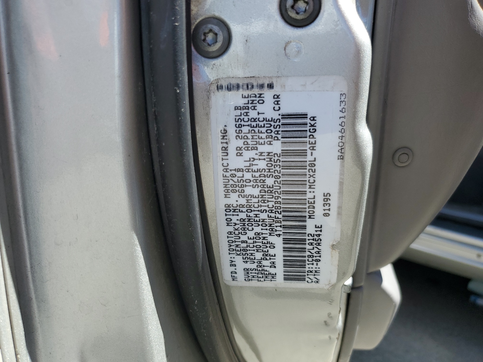 4T1BF28B92U202352 2002 Toyota Avalon Xl