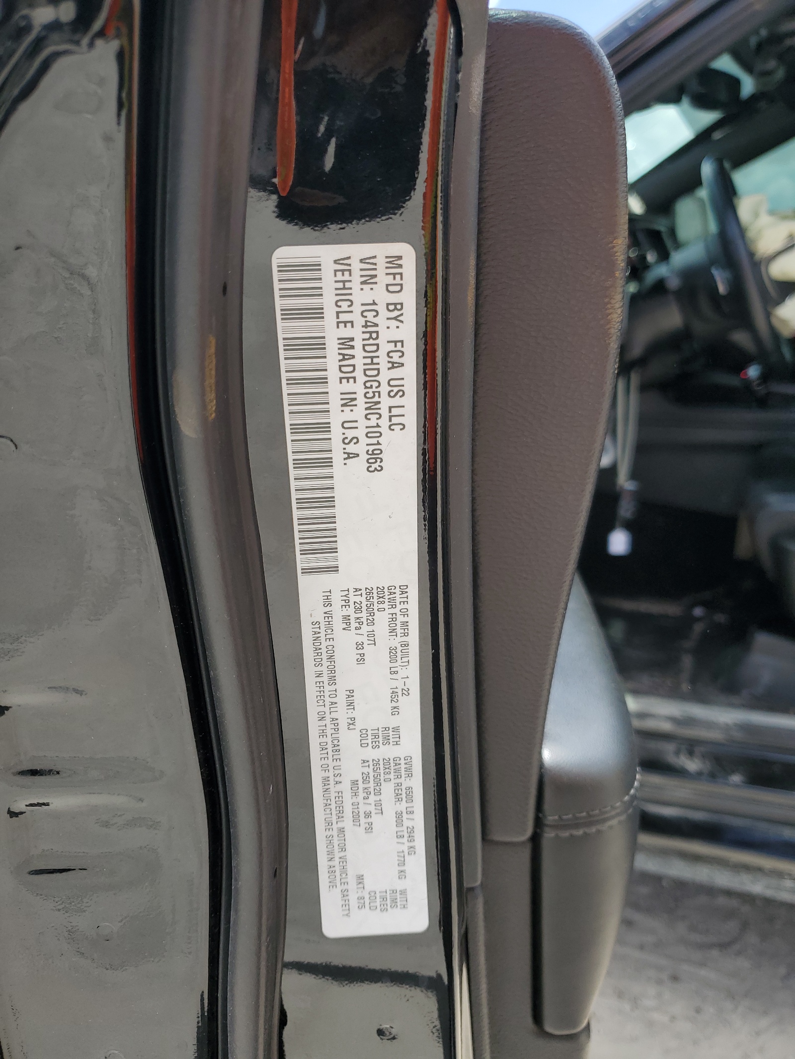 1C4RDHDG5NC101963 2022 Dodge Durango Gt