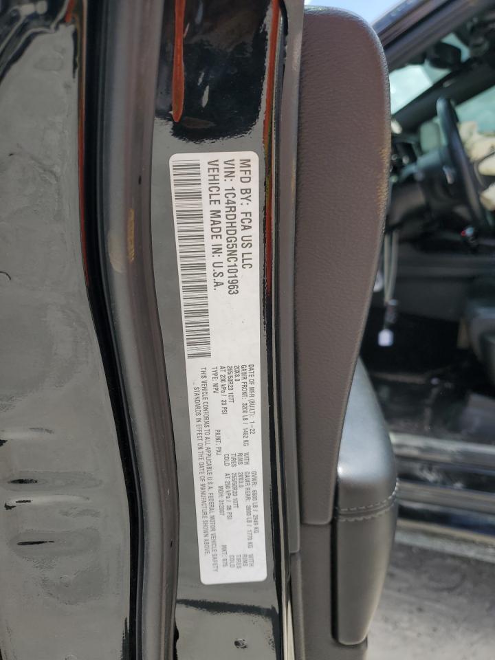 2022 Dodge Durango Gt VIN: 1C4RDHDG5NC101963 Lot: 63265004