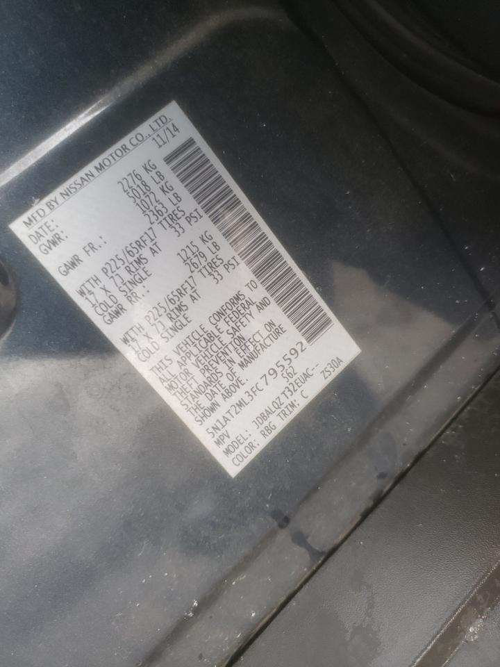 2015 Nissan Rogue S VIN: 5N1AT2ML3FC795592 Lot: 65079914