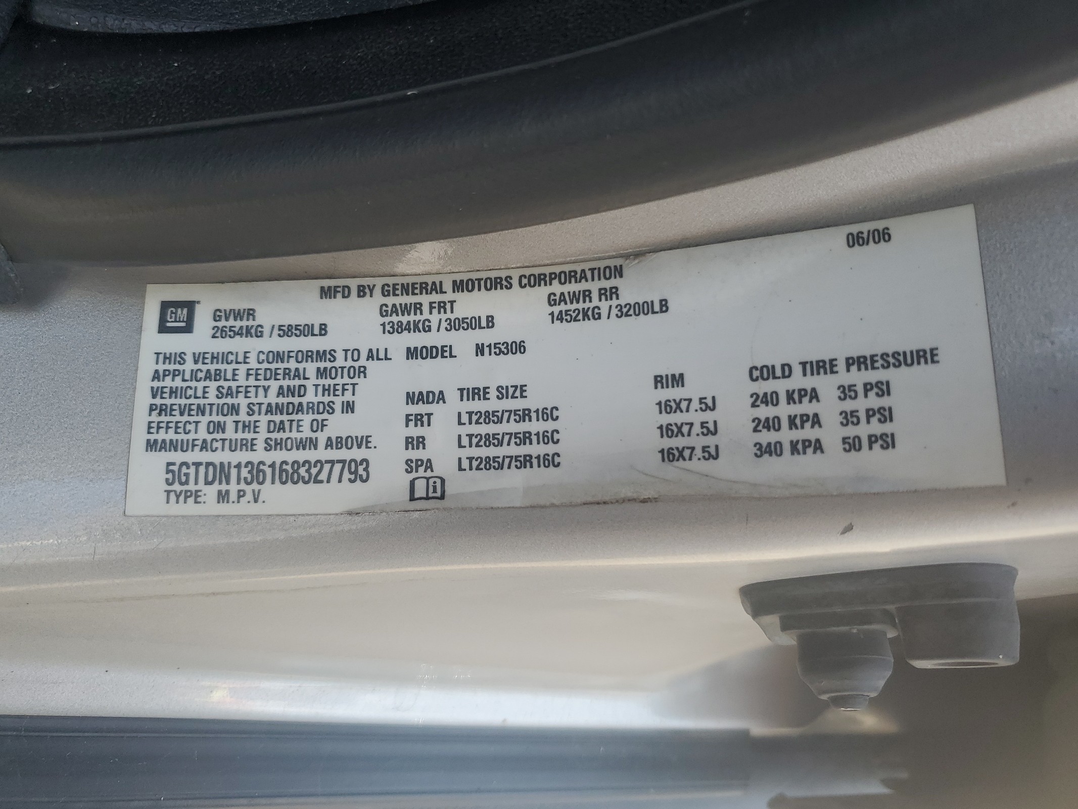 5GTDN136168327793 2006 Hummer H3