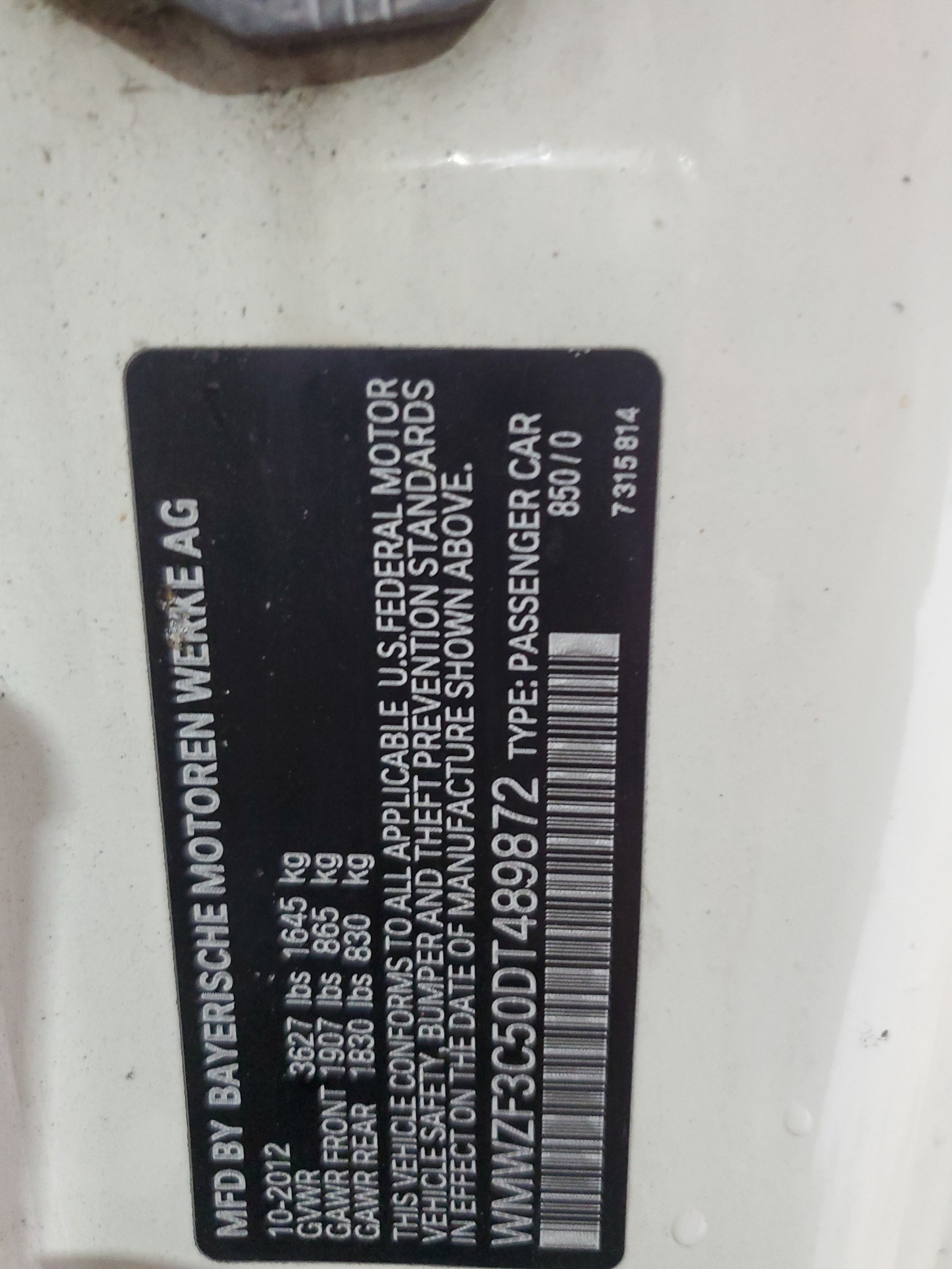 WMWZF3C50DT489872 2013 Mini Cooper Clubman