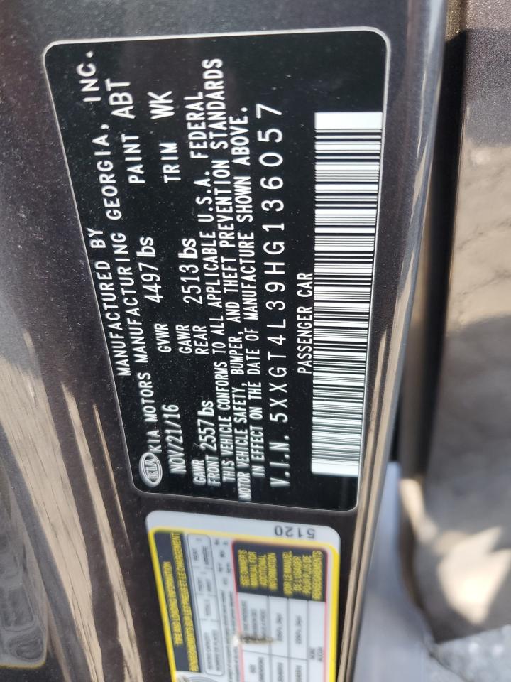 2017 Kia Optima Lx VIN: 5XXGT4L39HG136057 Lot: 64714044