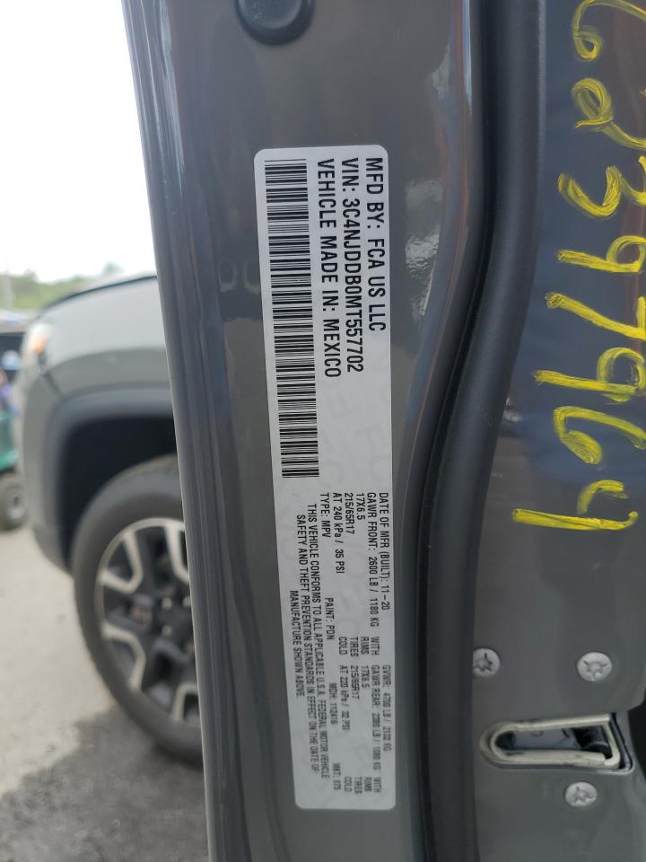 2021 Jeep Compass Trailhawk VIN: 3C4NJDDB0MT557702 Lot: 62397964