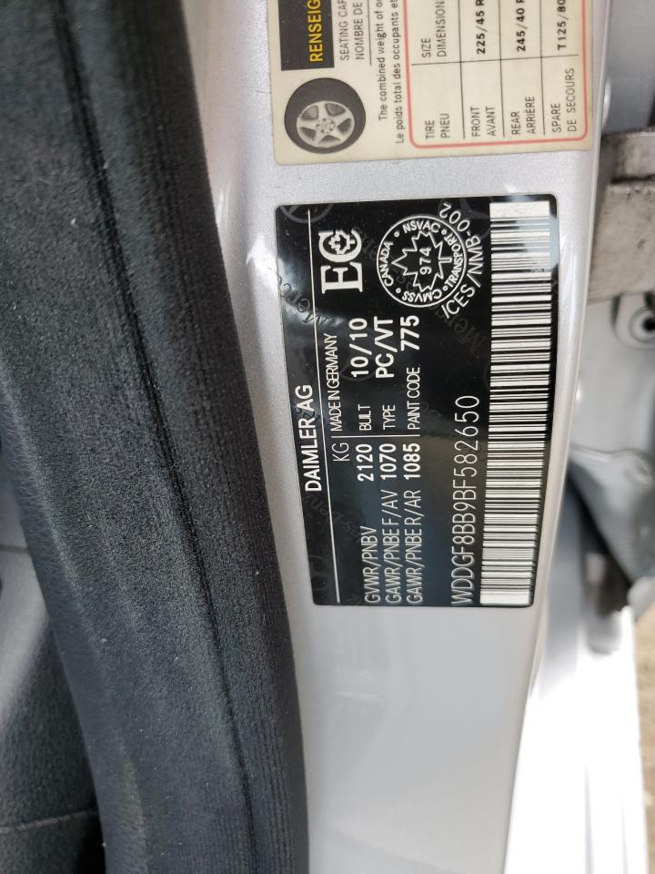 2011 Mercedes-Benz C 300 4Matic VIN: WDDGF8BB9BF582650 Lot: 64190984