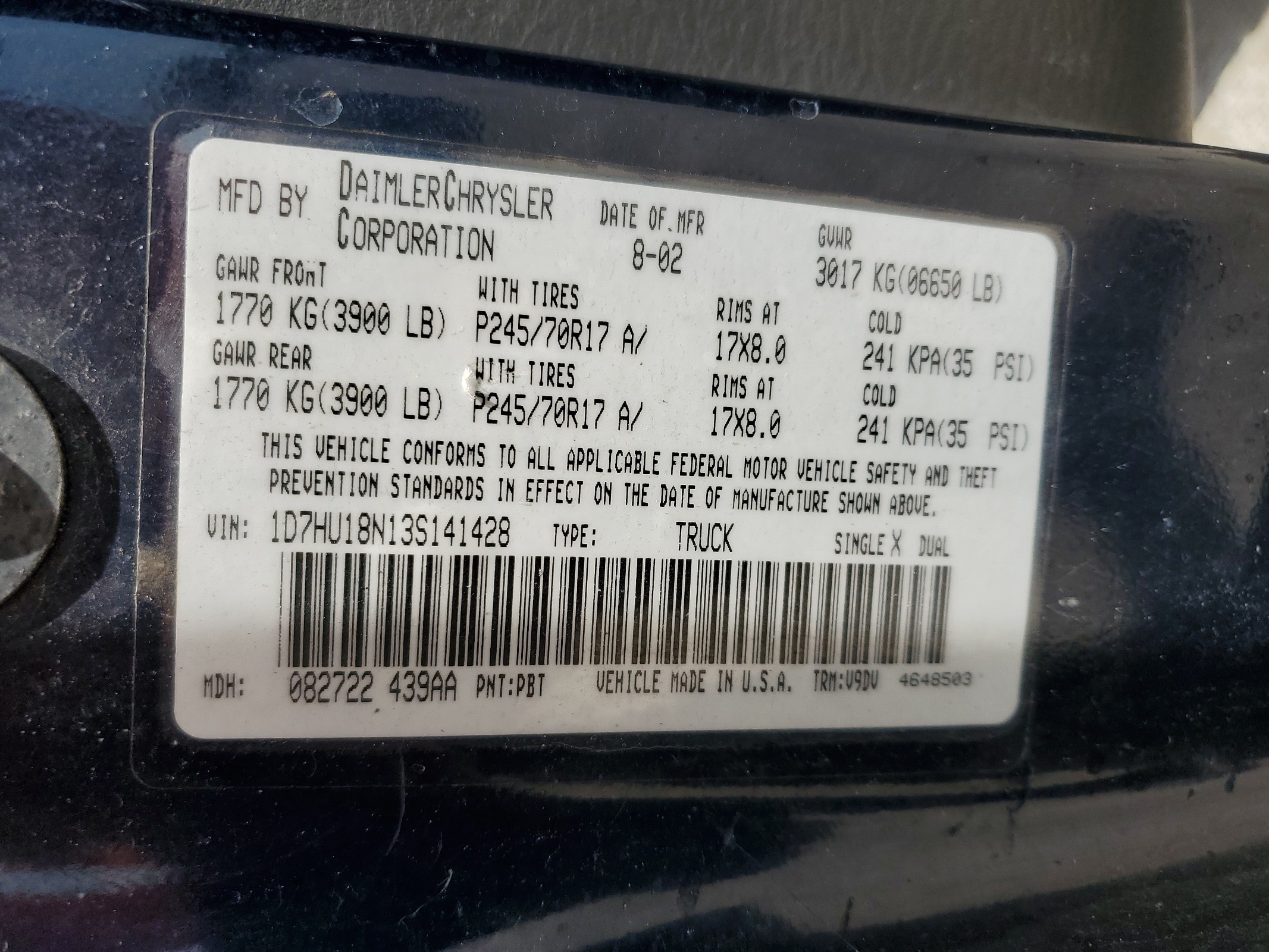 1D7HU18N13S141428 2003 Dodge Ram 1500 St